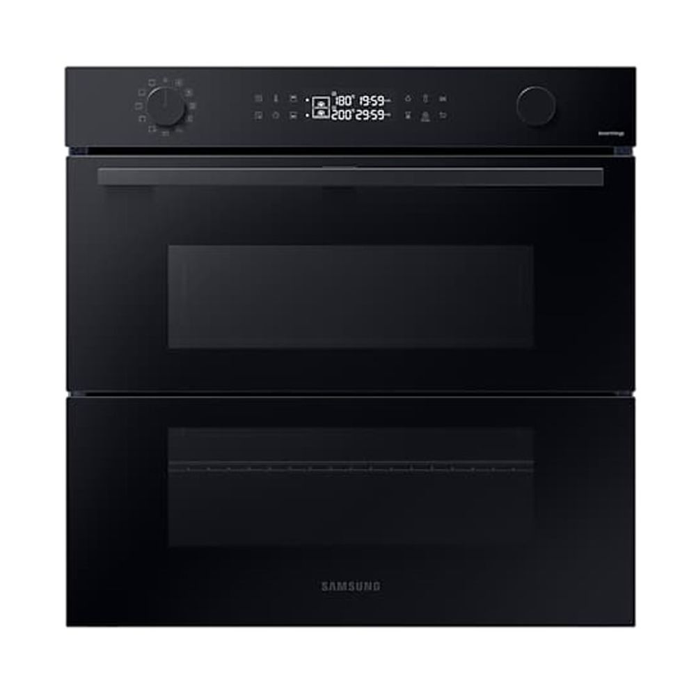 Forno de Embutir Samsung Elétrico 76L de Porta Dupla com Função Air Fry e Wi-Fi Preto Forno de Embutir Samsung Elétrico 76L de Porta Dupla com Função Air Fry e Wi-Fi Preto
