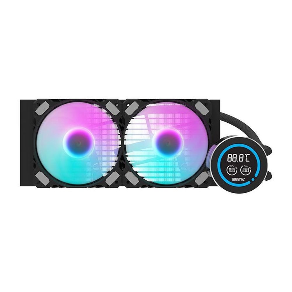 Water Cooler Darkflash 240MM Nebula DN240D ARGB LCD Preto Water Cooler Darkflash 240MM Nebula DN240D ARGB LCD Preto