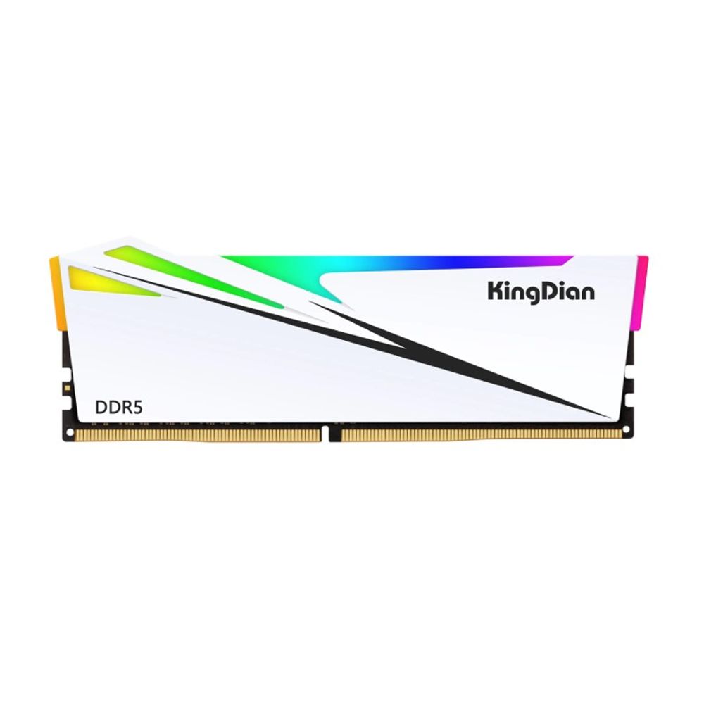 Memória Ram KingDian para Desktop 16GB DDR5 RH53 RGB 5600Mhz Branca Memória Ram KingDian para Desktop 16GB DDR5 RH53 RGB 5600Mhz Branca
