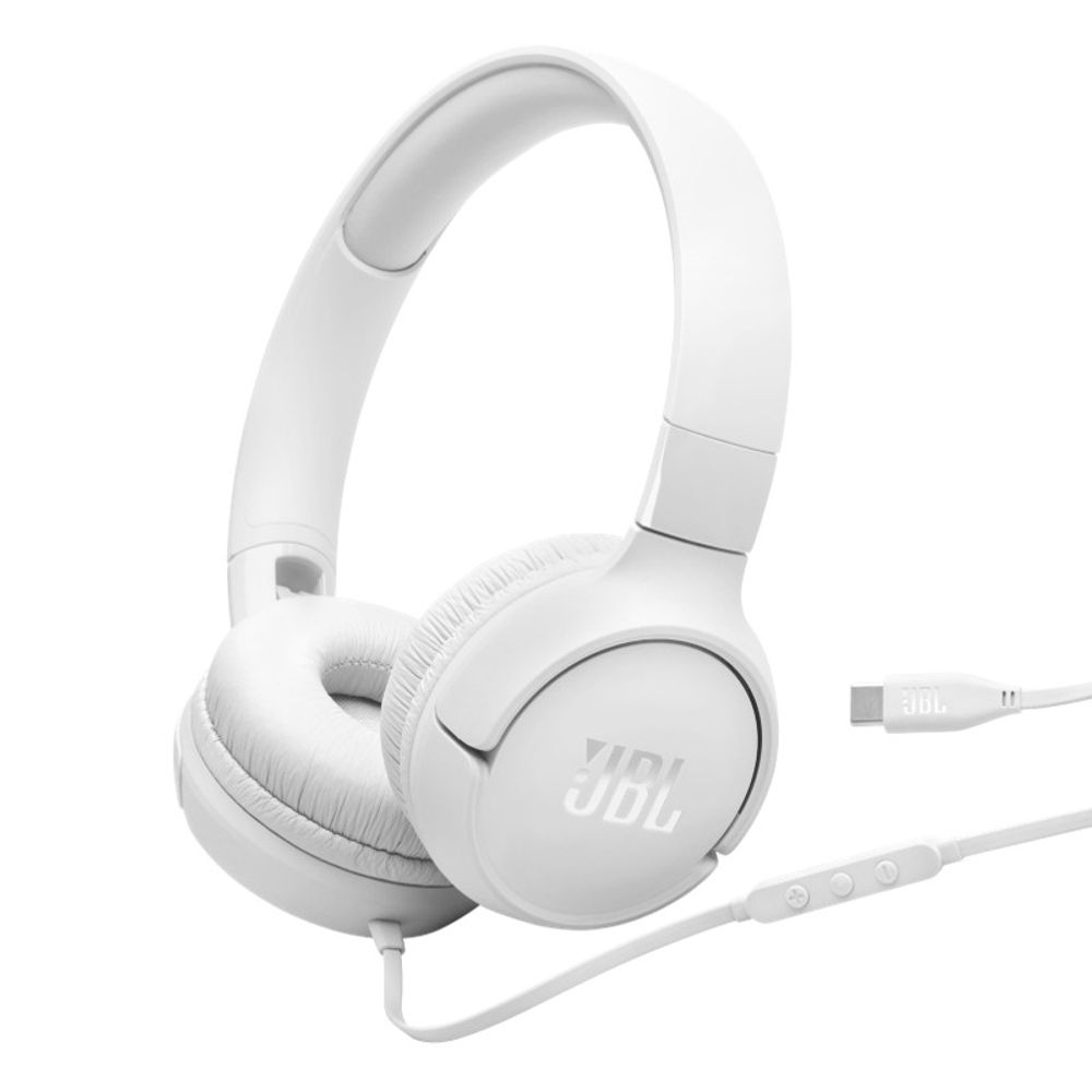 Headphone JBL Tune 520C USB-C Branco Headphone JBL Tune 520C USB-C Branco