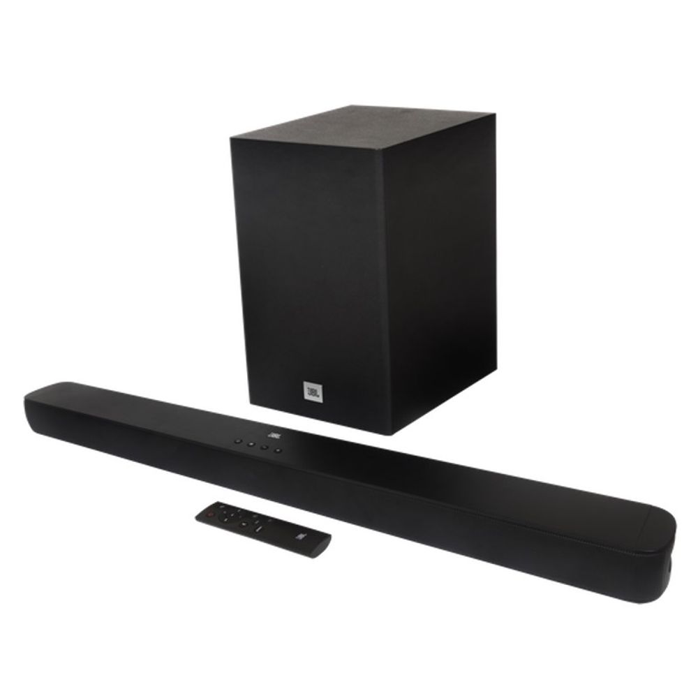 Soundbar JBL 2.1 SB180 Cinema 110W Bluetooth Subwoofer sem Fios Soundbar JBL 2.1 SB180 Cinema 110W Bluetooth Subwoofer sem Fios