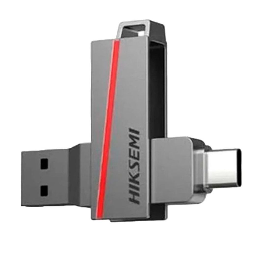 Pen Drive Hiksemi 256GB Dual Slim USB 3.2 Prata Pen Drive Hiksemi 256GB Dual Slim USB 3.2 Prata