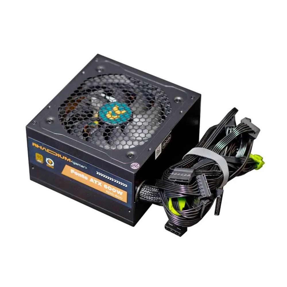 Fonte Rhadium ATX 600W 80 Plus Bronze RDG-600 Fonte Rhadium ATX 600W 80 Plus Bronze RDG-600