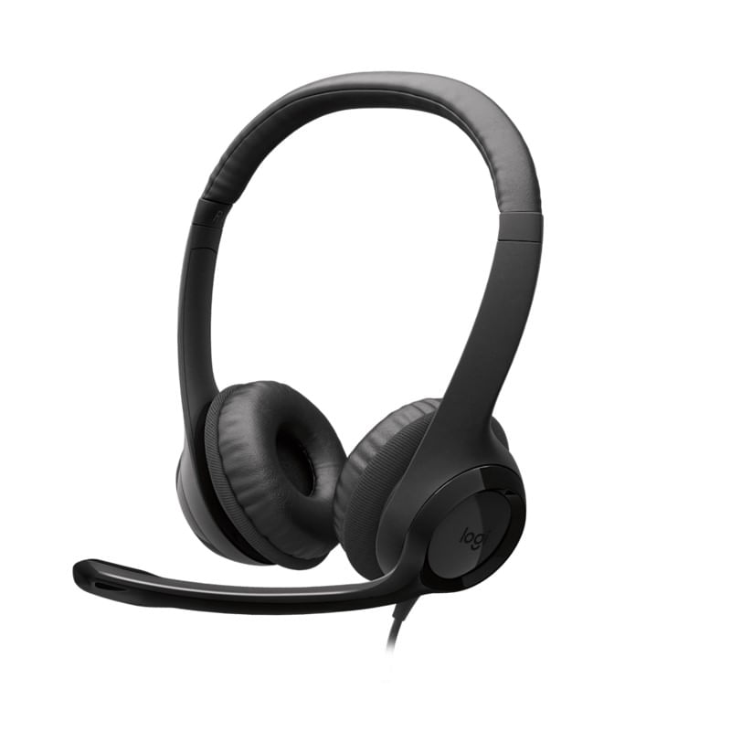 Headset Logitech USB H390 Preto