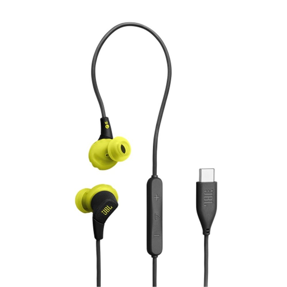 Fone de Ouvido JBL Intra Auricular Endurance Run3 IP65 USB-C Preto/Verde