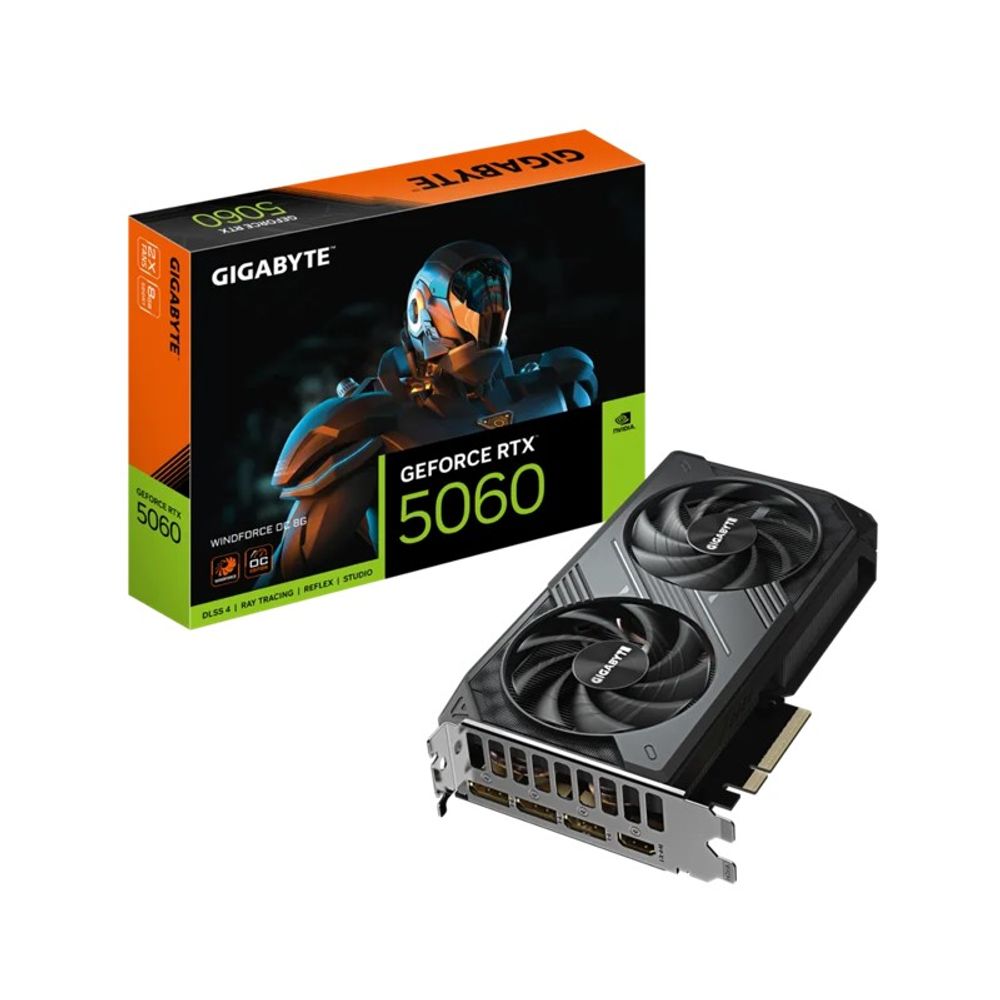 Placa de Vídeo Gigabyte GeForce RTX™ 5060 WINDFORCE OC 8G GDDR7 Placa de Vídeo Gigabyte GeForce RTX™ 5060 WINDFORCE OC 8G GDDR7