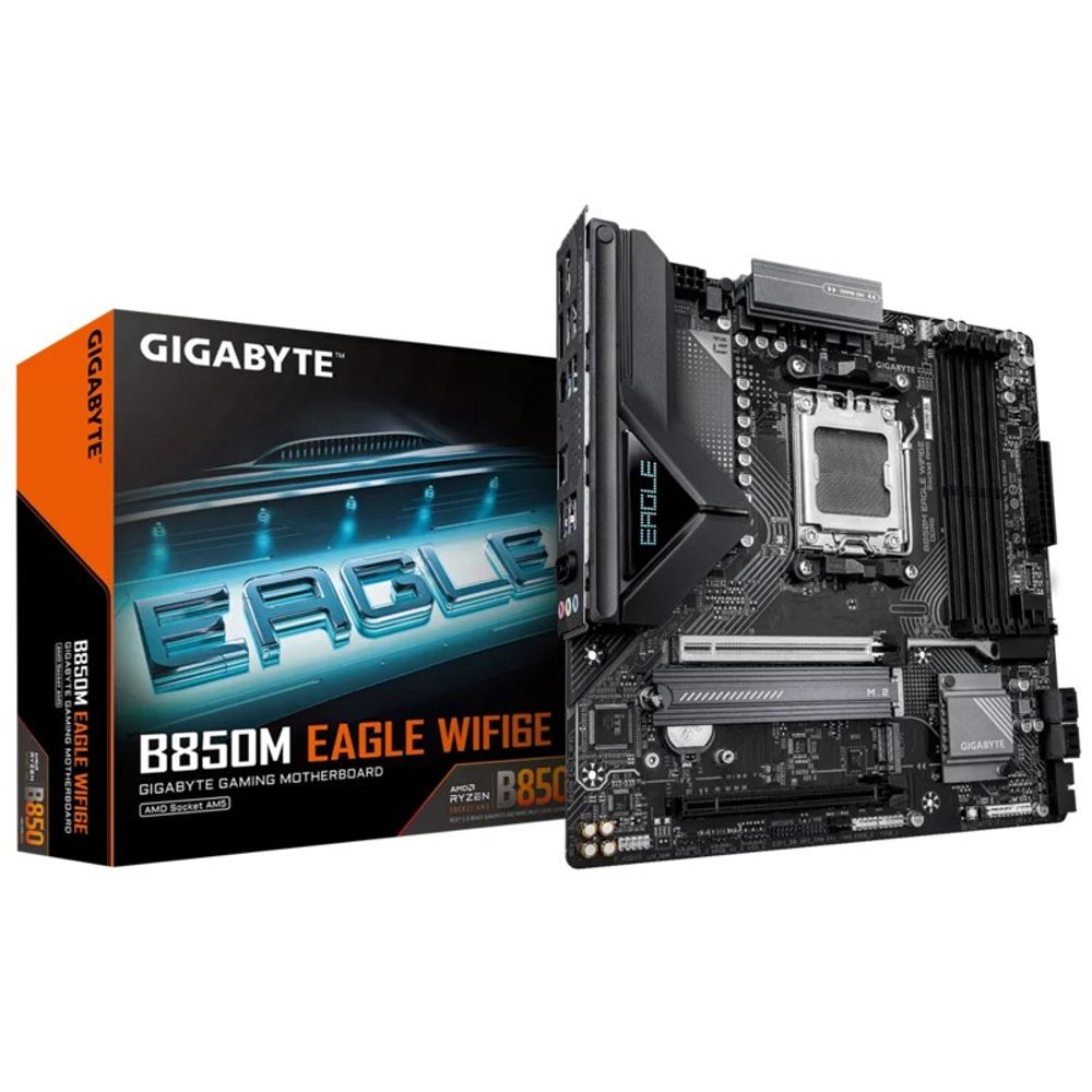 Placa Mãe Gigabyte B850M Aorus Micro ATX AMD AM5 DDR5 B850M EAGLE WF6E Placa Mãe Gigabyte B850M Aorus Micro ATX AMD AM5 DDR5 B850M EAGLE WF6E