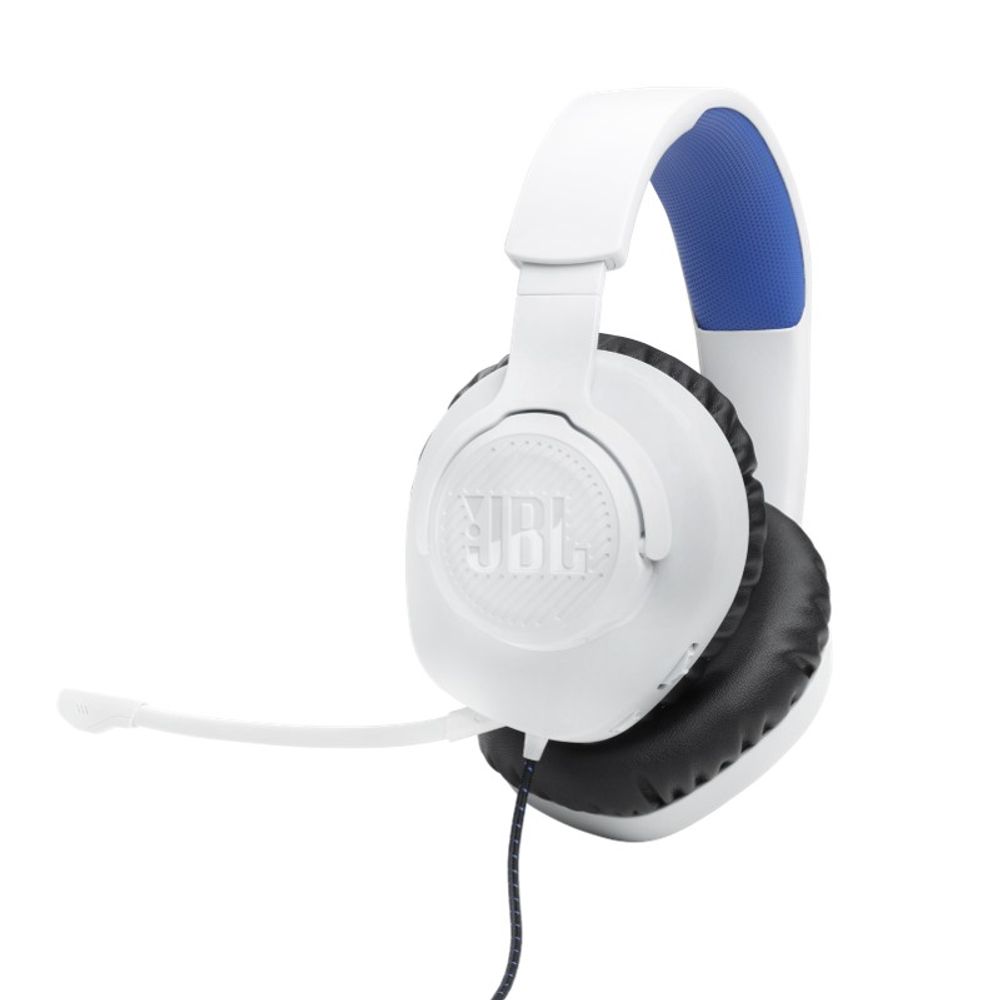 Headset Gamer JBL Quantum 100P Branco/Azul