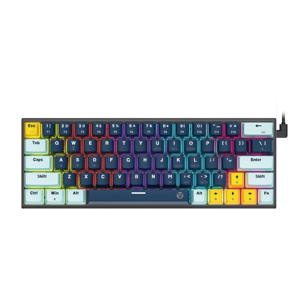 Teclado Gamer Fantech Mecânico 60% RGB Mizu Navy Blue Atom63 MK874V2 Teclado Gamer Fantech Mecânico 60% RGB Mizu Navy Blue Atom63 MK874V2