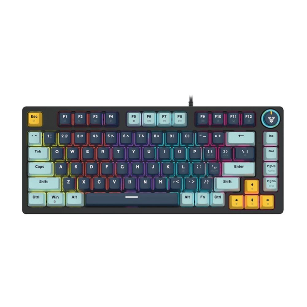Teclado Gamer Fantech Mecânico 75% RGB Mizu Navy Blue Atom81 MK875V2
