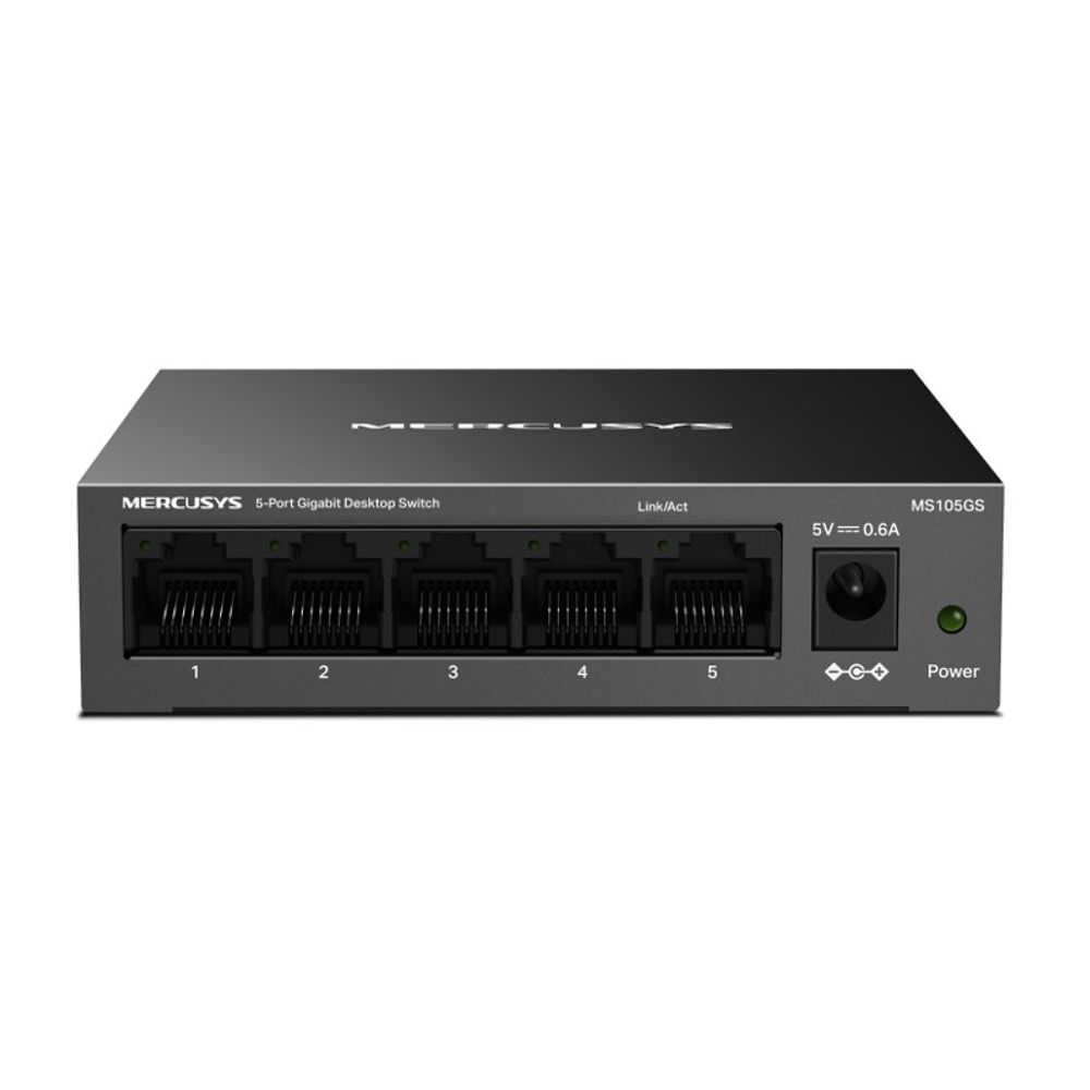 Switch 5 Portas Mercusys 10-100-1000 Mbps Gigabit Metal MS105G