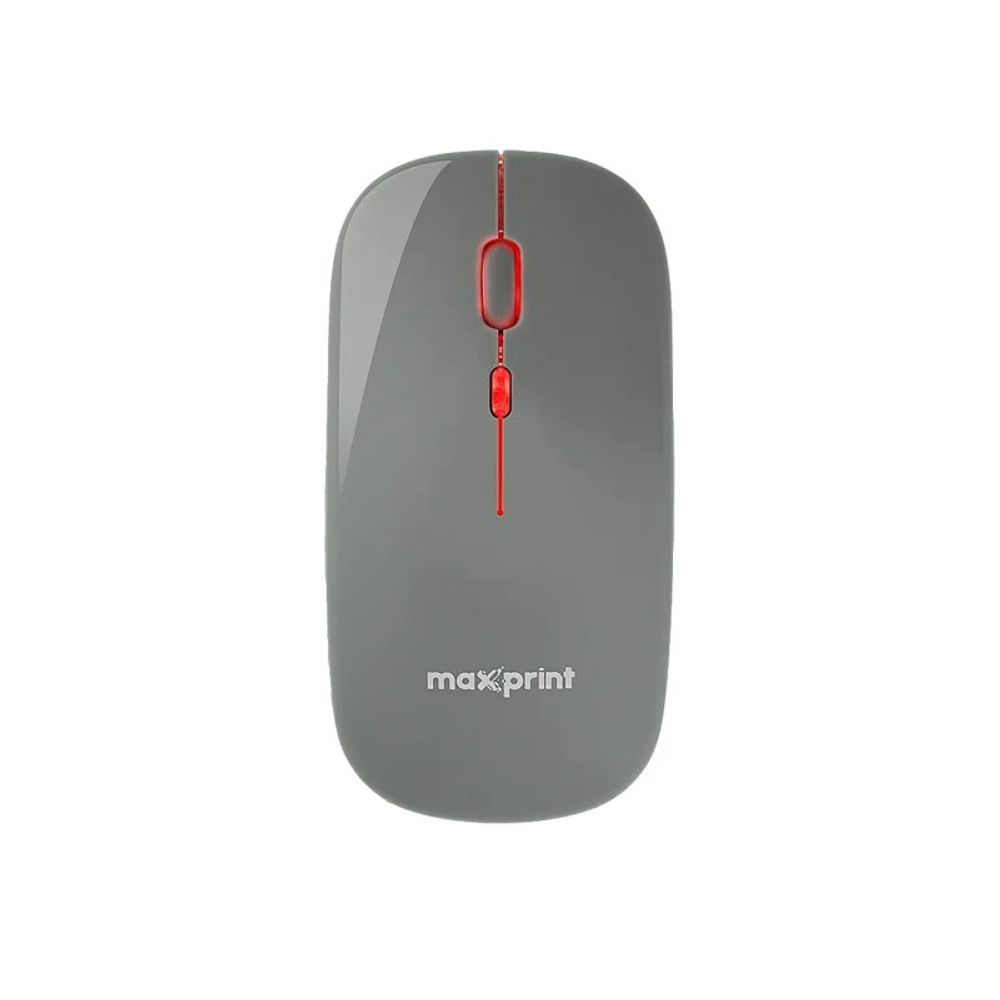 Mouse Maxprint sem Fio 2.4G Croma 1600DPI Cinza