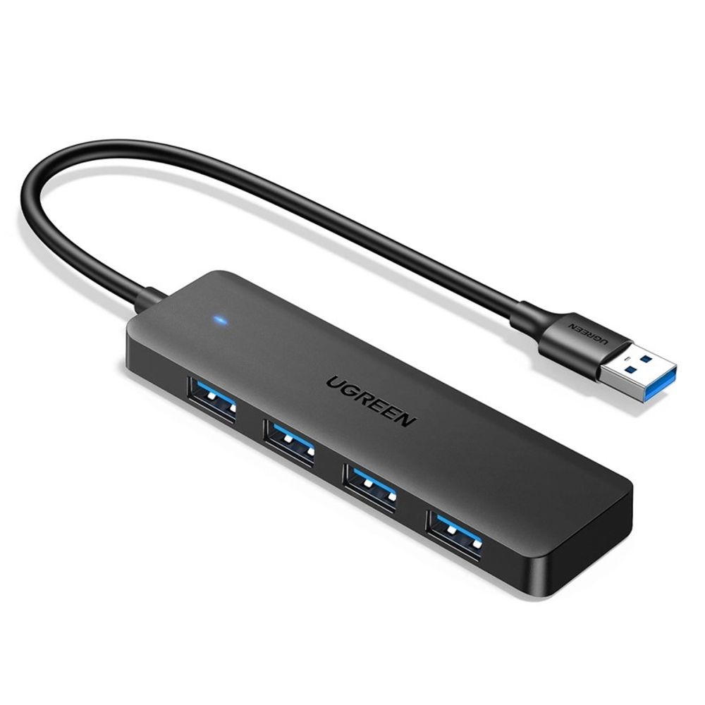 Hub Ugreen USB 3.0 4 portas USB CM219 Cinza Hub Ugreen USB 3.0 4 portas USB CM219 Cinza