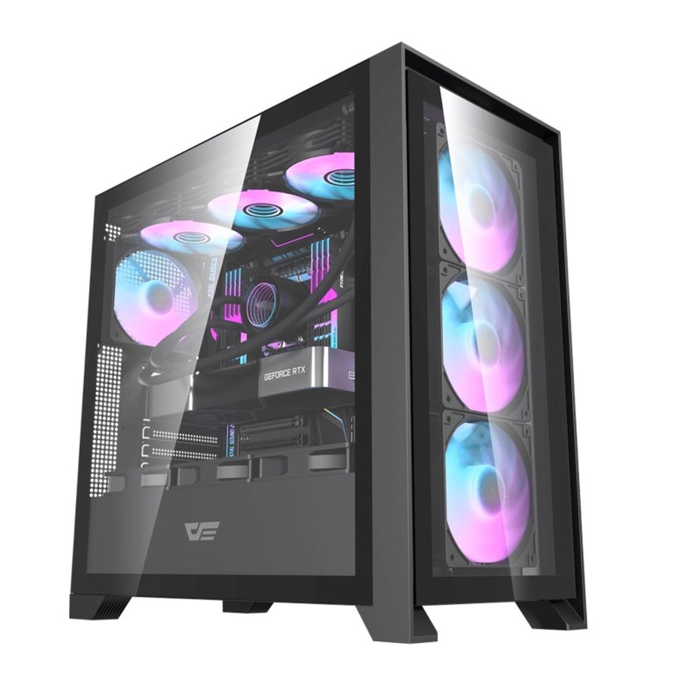 Gabinete Gamer Darkflash DRX90 Glass M-ATX ARGB Preto Gabinete Gamer Darkflash DRX90 Glass M-ATX ARGB Preto