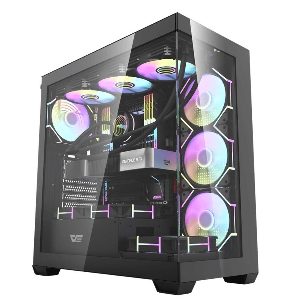 Gabinete Gamer Darkflash DS900-B-ES1 ATX Lateral de Vidro Preto Gabinete Gamer Darkflash DS900-B-ES1 ATX Lateral de Vidro Preto