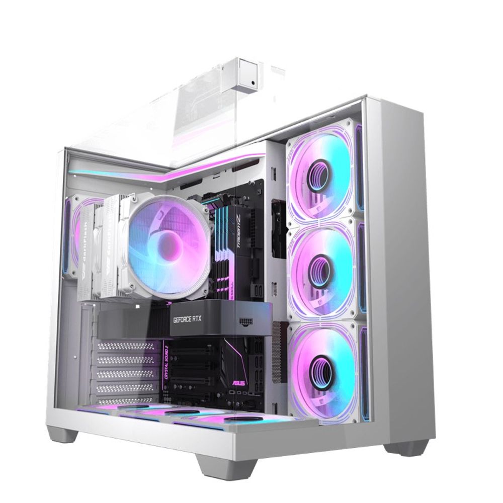 Gabinete Gamer Darkflash TH285 ATX Lateral de Vidro ARGB Branco Gabinete Gamer Darkflash TH285 ATX Lateral de Vidro ARGB Branco