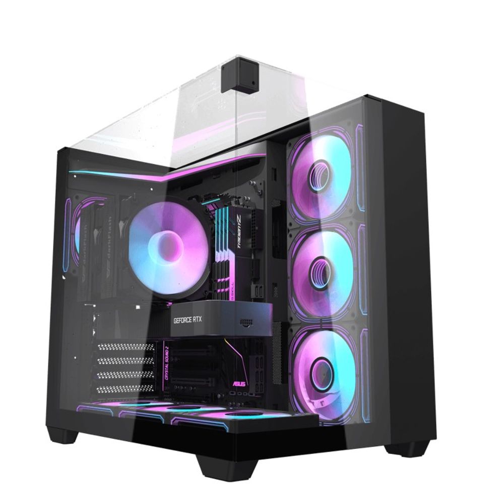 Gabinete Gamer Darkflash TH285 ATX Lateral de Vidro ARGB Preto