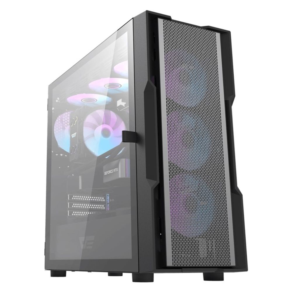 Gabinete Gamer Darkflash DK431 E-ATX Mesh ARGB Preto Gabinete Gamer Darkflash DK431 E-ATX Mesh ARGB Preto