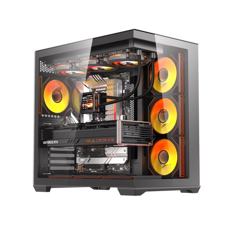 Gabinete Gamer Darkflash C280 E-ATX Lateral de Vidro ARGB Preto