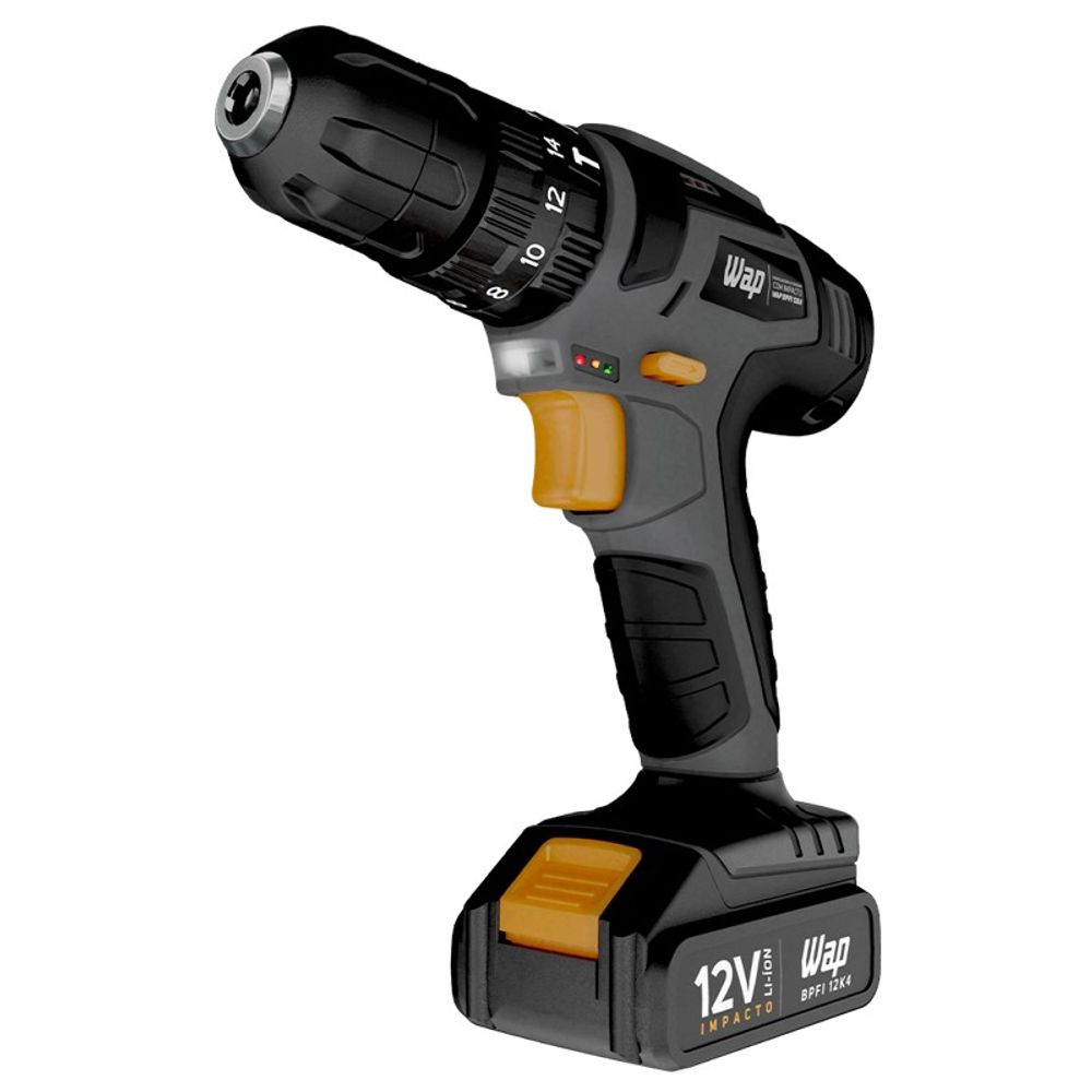 Parafusadeira e Furadeira WAP a Bateria 12V BPFI 12K4 LI-ION