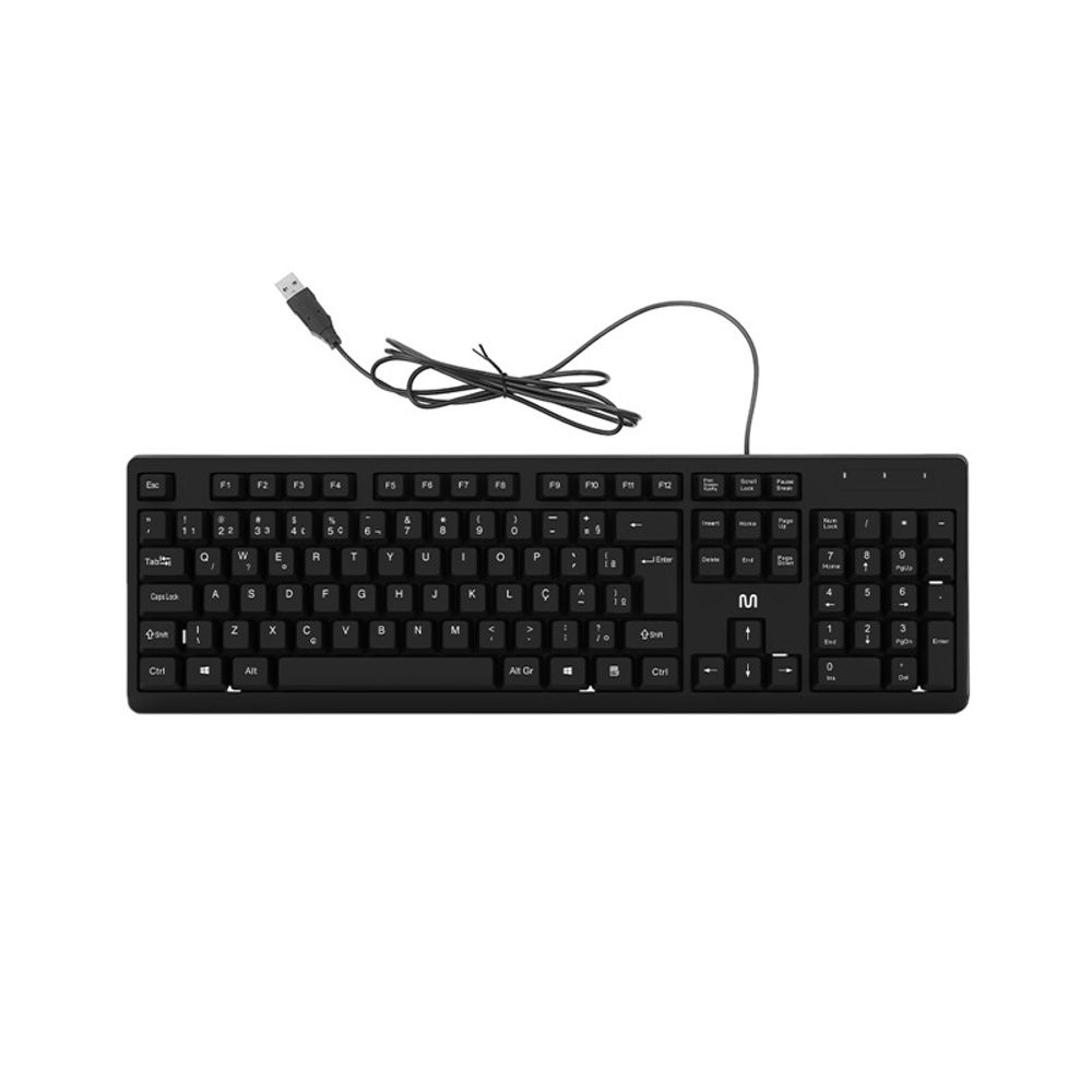 Teclado Multilaser com Fio Desktop TF600 ABNT2 Preto Teclado Multilaser com Fio Desktop TF600 ABNT2 Preto