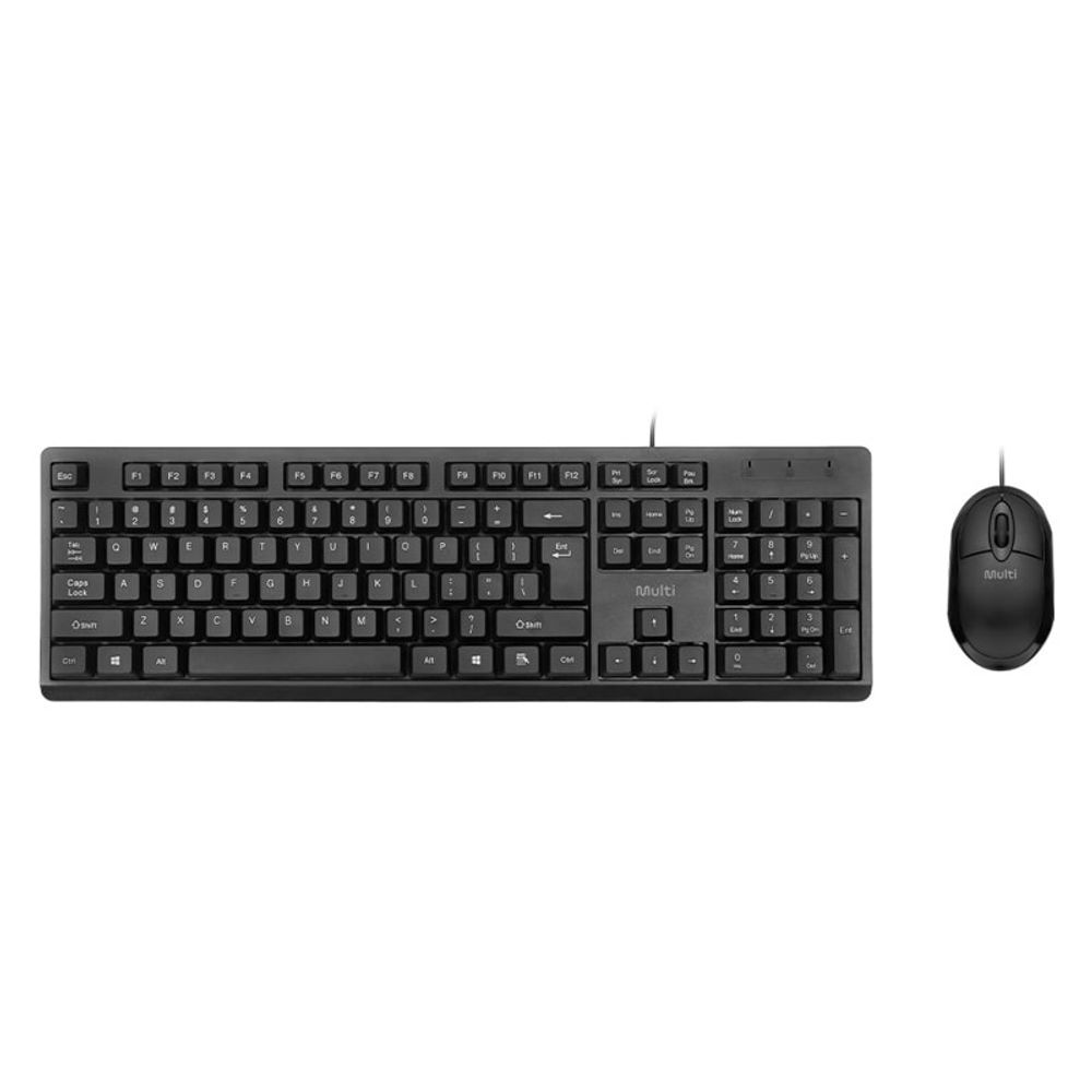 Kit Teclado e Mouse Multilaser USB ABNT2 CF600 Preto Kit Teclado e Mouse Multilaser USB ABNT2 CF600 Preto