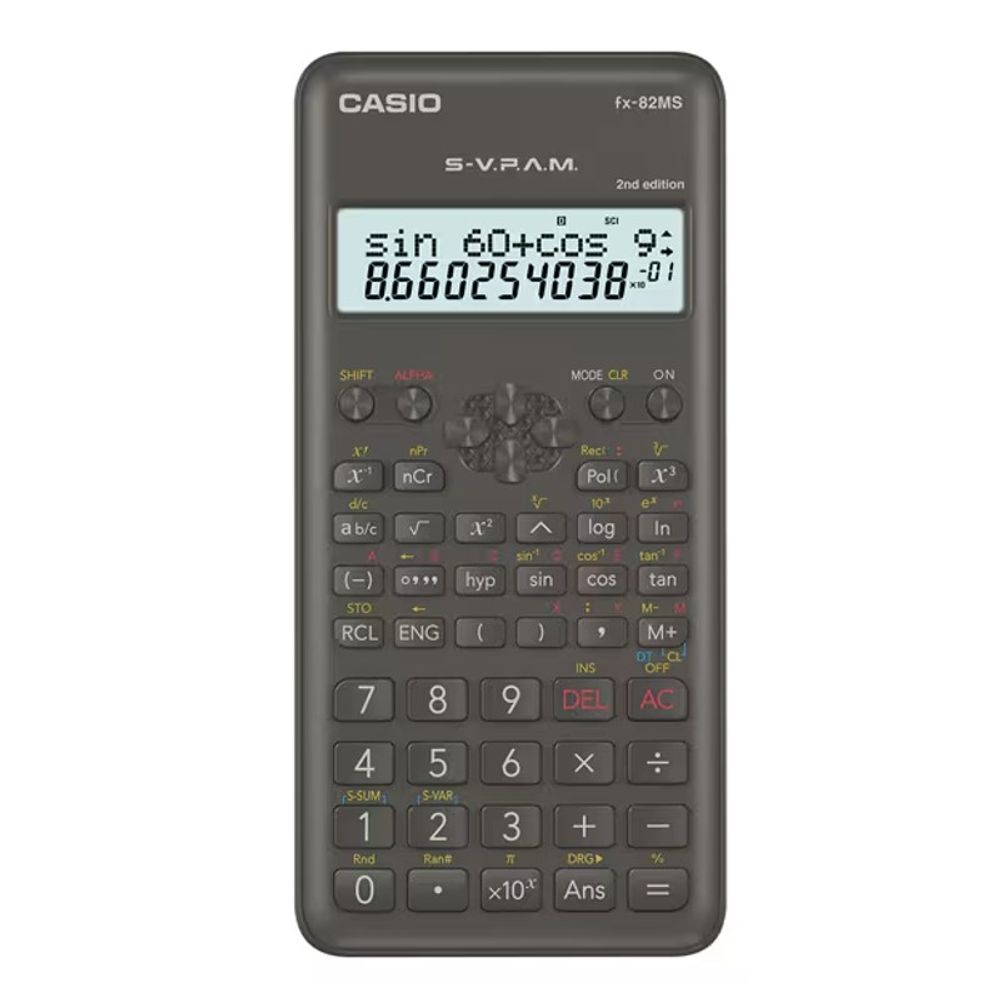 Calculadora Cientifica Casio LCD 2 Linhas 240 Funções FX-82MS-2-W4