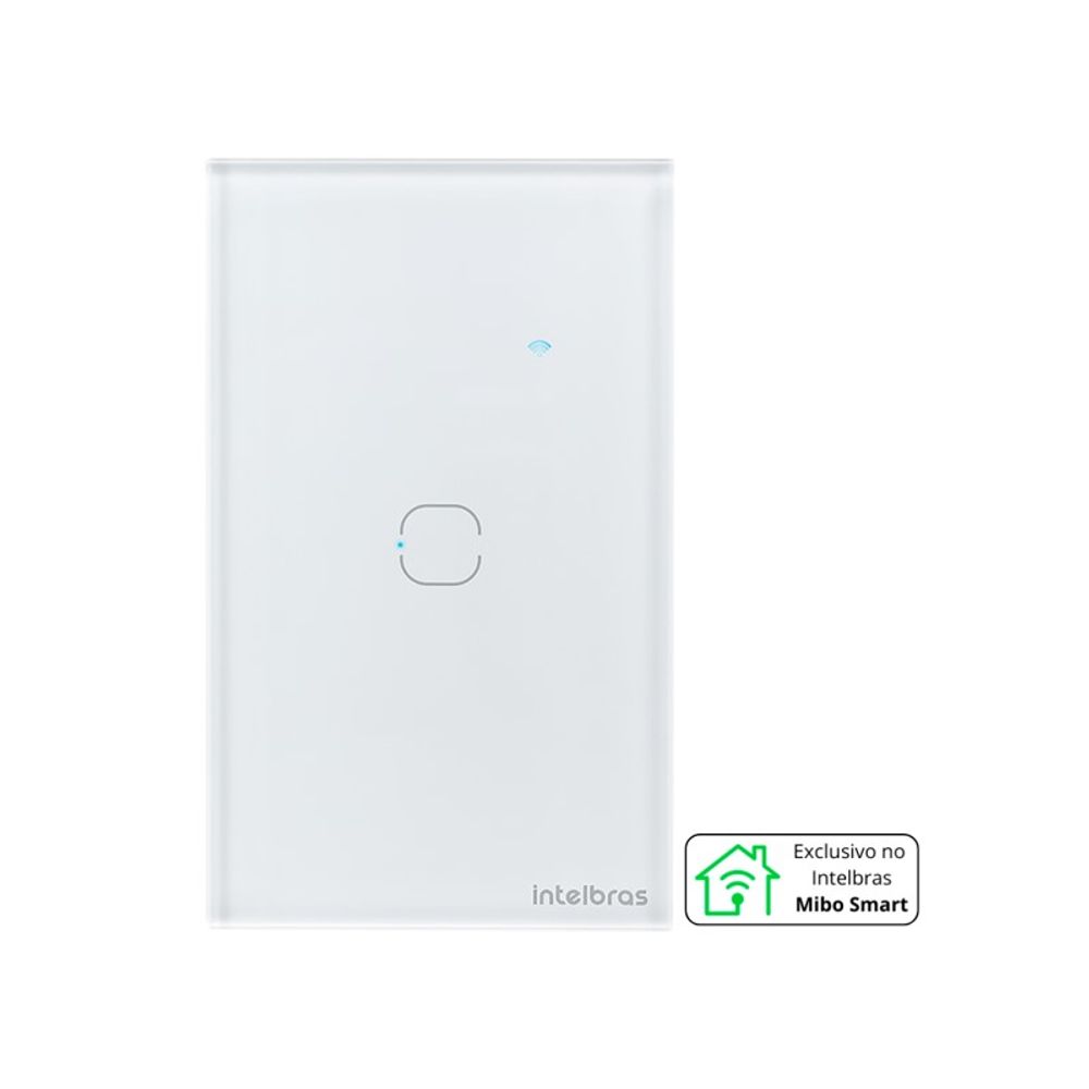 Interruptor Touch Smart Intelbras WiFi 1 Tecla EIW 1001 Branco